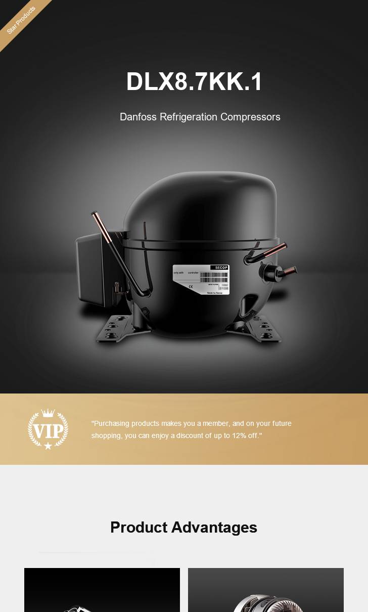 Danfoss Compressor DLX8.7KK.1, technical parameters pdf, structure diagram